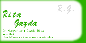 rita gazda business card